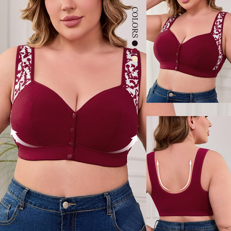 XL-7XL プラスサイズ フロントバックルブラジャー レデ - Seamless Underwear Women のレビューと価格